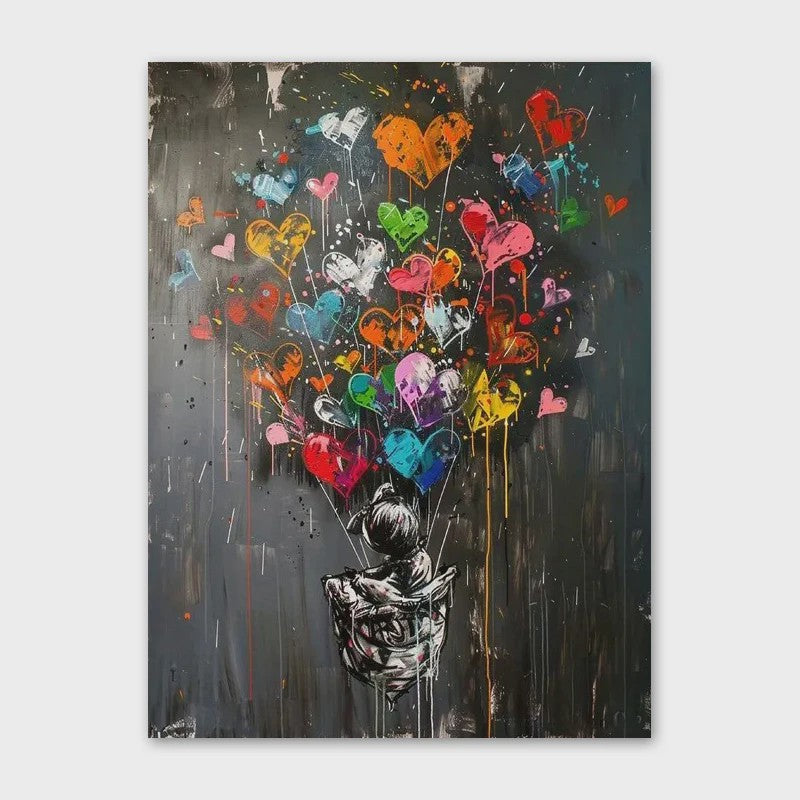 Moderne Urban Graffiti Canvas Art: Pop Art Poster voor Kantoor & Woonkamer