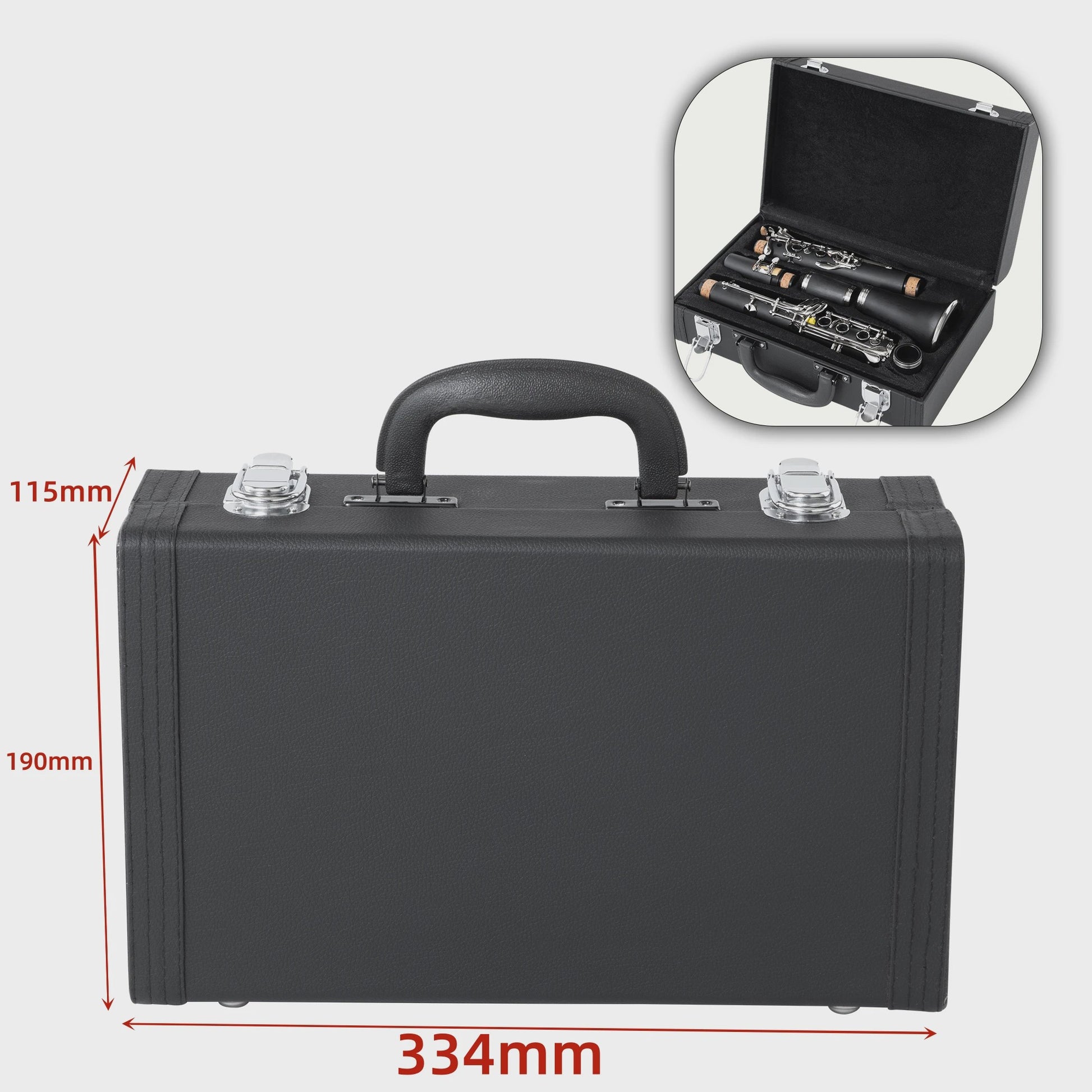 Draagbare Hardcase Klarinet Koffer - Waterdicht en Stevig Opbergtas