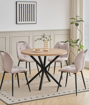 Set Eetkamerstoelen Nordic Stijl - Comfortabel Velvet met Metalen Poten (Per 2, 4 of 6)