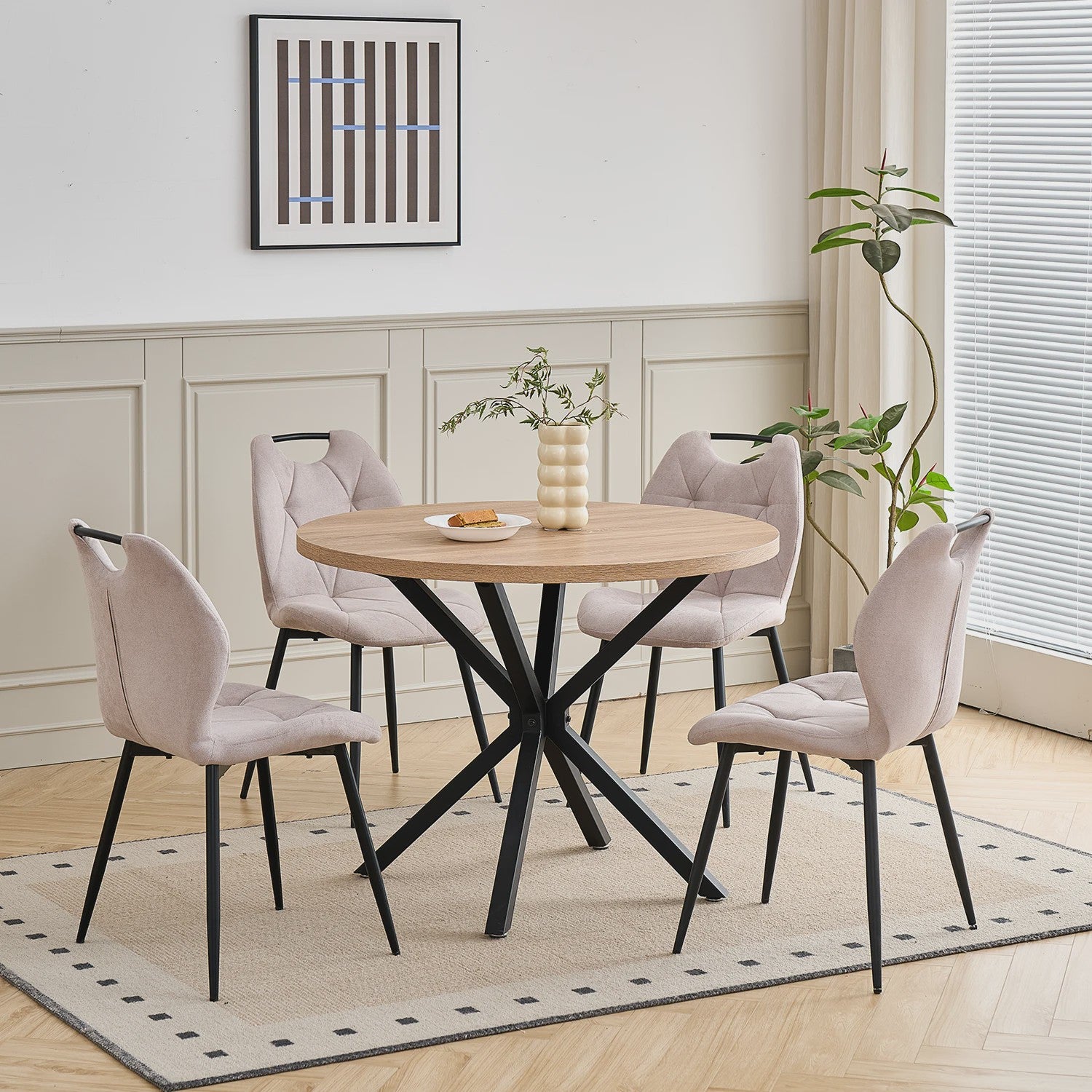 Set Eetkamerstoelen Nordic Stijl - Comfortabel Velvet met Metalen Poten (Per 2, 4 of 6)