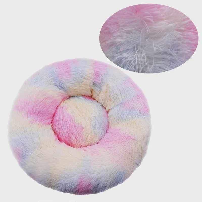 Warm & Zacht Rond Hondenkussen/Kattenmand - Pluche, Wasbaar & Comfortabel