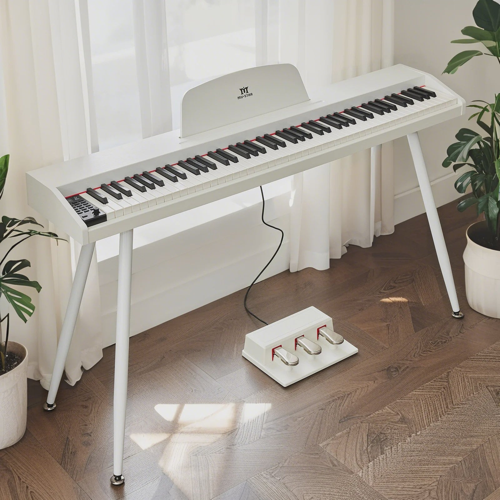 Digitale Piano 88 Toetsen met Hamer Mechaniek, 3 Pedalen en MIDI-USB