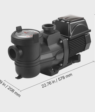 Variabele Snelheid Zwembadpomp met Filtermand en Timer - 1.5/2/3 PK