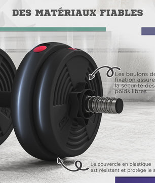 Verstelbare Dumbbells Set 15KG met Antislip Handvatten