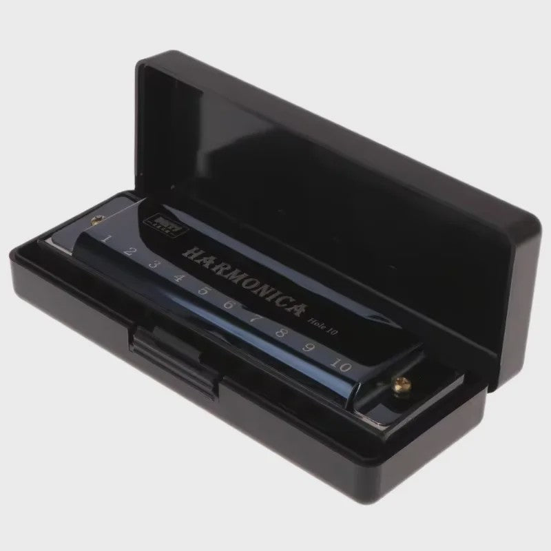 Diatonische Mondharmonica in C - 10 Gaten - Ideaal voor Beginners & Kinderen - Inclusief Hoesje