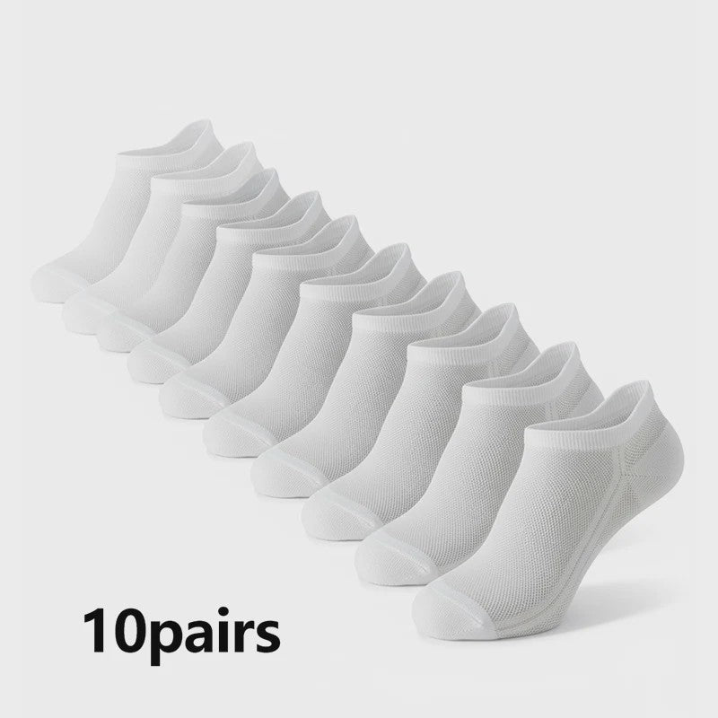 10/20 Paar Heren Enkel Sokken - Ademend Mesh, Sport & Casual, Zomer
