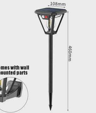 Zonne-energie Tuinlamp met Bewegingssensor - Waterdicht & Dubbel Gebruik (Paal of Muur)