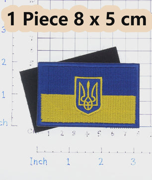 Oekraïne Vlag Patch met Klittenband - Geborduurde Kleding Applicatie