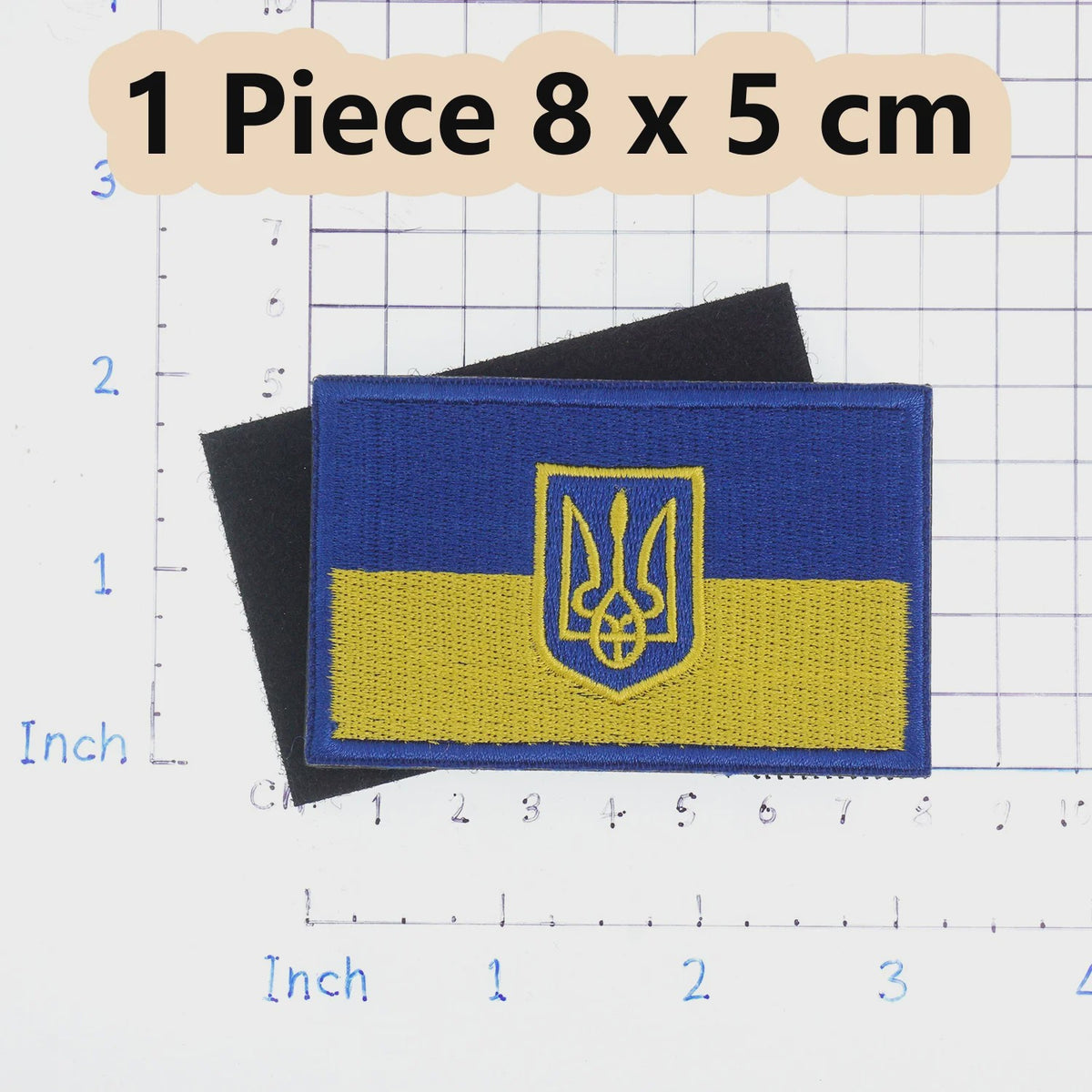 Oekraïne Vlag Patch met Klittenband - Geborduurde Kleding Applicatie
