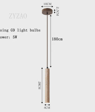 Retro Travertin Hanglamp - Sfeervolle Verlichting voor Slaapkamer, Woonkamer & Bar