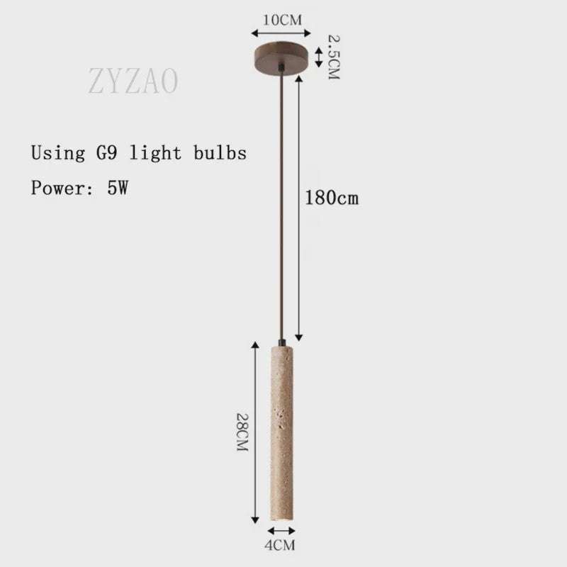 Retro Travertin Hanglamp - Sfeervolle Verlichting voor Slaapkamer, Woonkamer & Bar