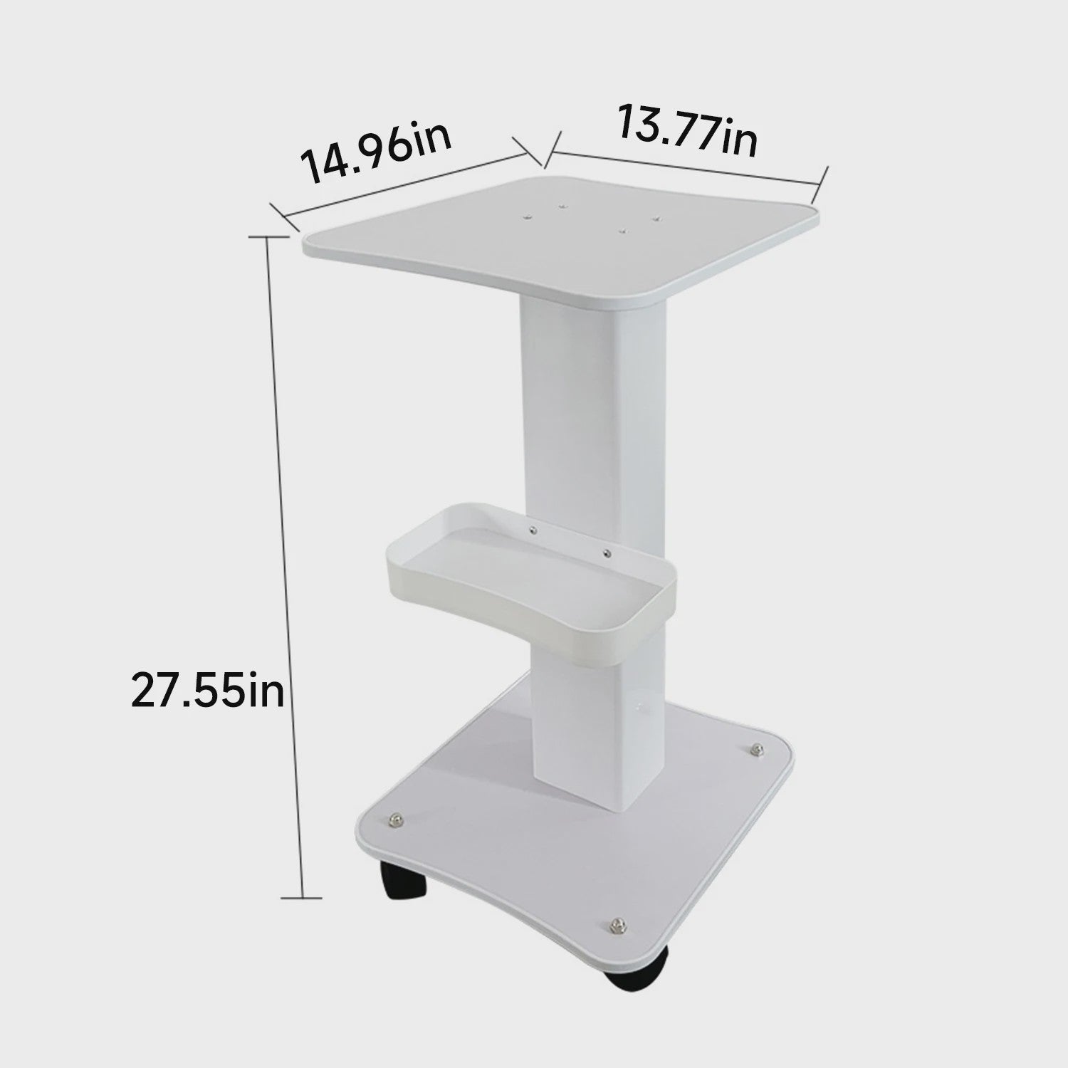 3-Laags Salon Trolley met Grote Capaciteit en 40KG Draagvermogen