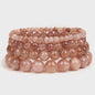 Handgemaakte Natuursteen Armbanden - Onyx & Agate Kralen - Yoga & Reiki Energie - Unisex 19cm