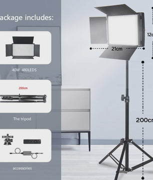 Draagbare LED Panel Lamp 40W/50W voor Fotografie, Video & Livestreaming