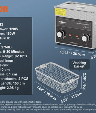 Professionele Ultrasone Reiniger met Verwarming en Timer - 2-30L voor Laboratorium, Metaal & Auto-onderdelen