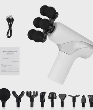 Draadloos Massagepistool met 38 standen & Intelligente Druksensor - 10 Opzetstukken