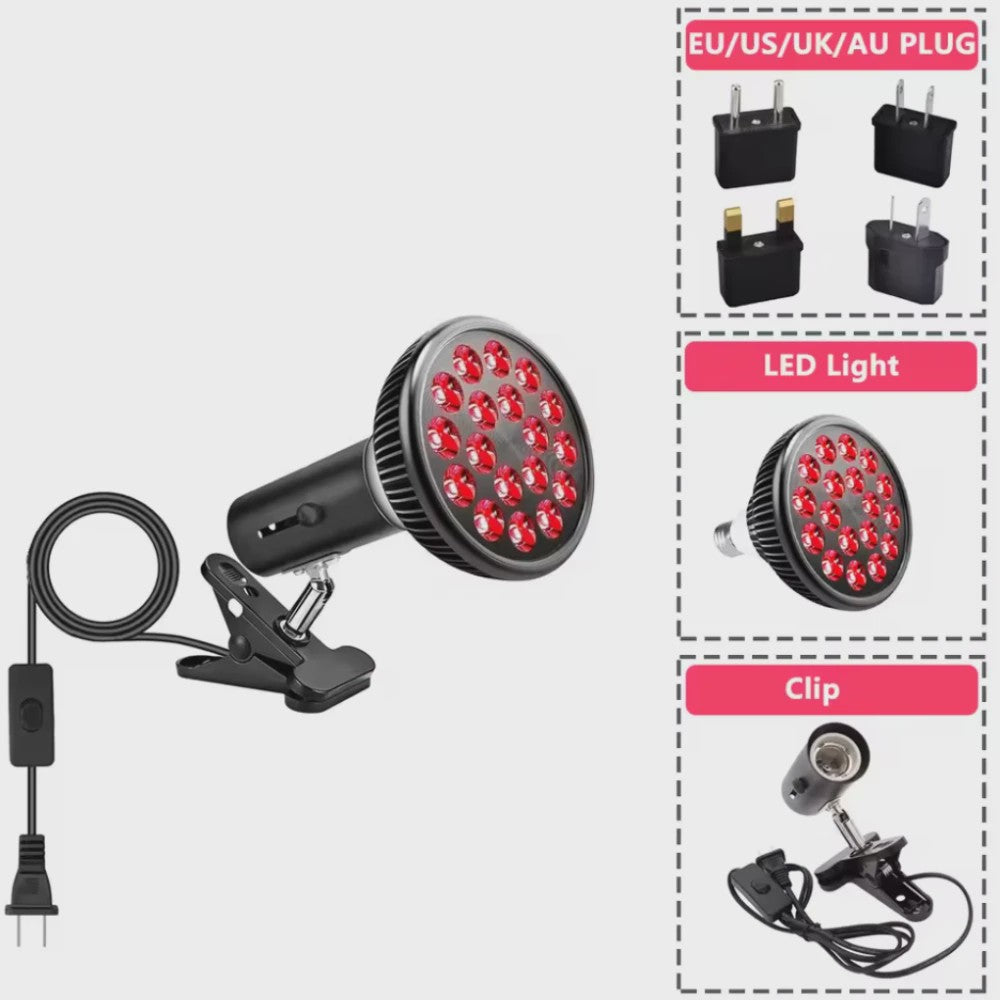 Roodlichttherapie Lamp 660nm & 850nm met Statief - Huidverbetering & Pijnverlichting