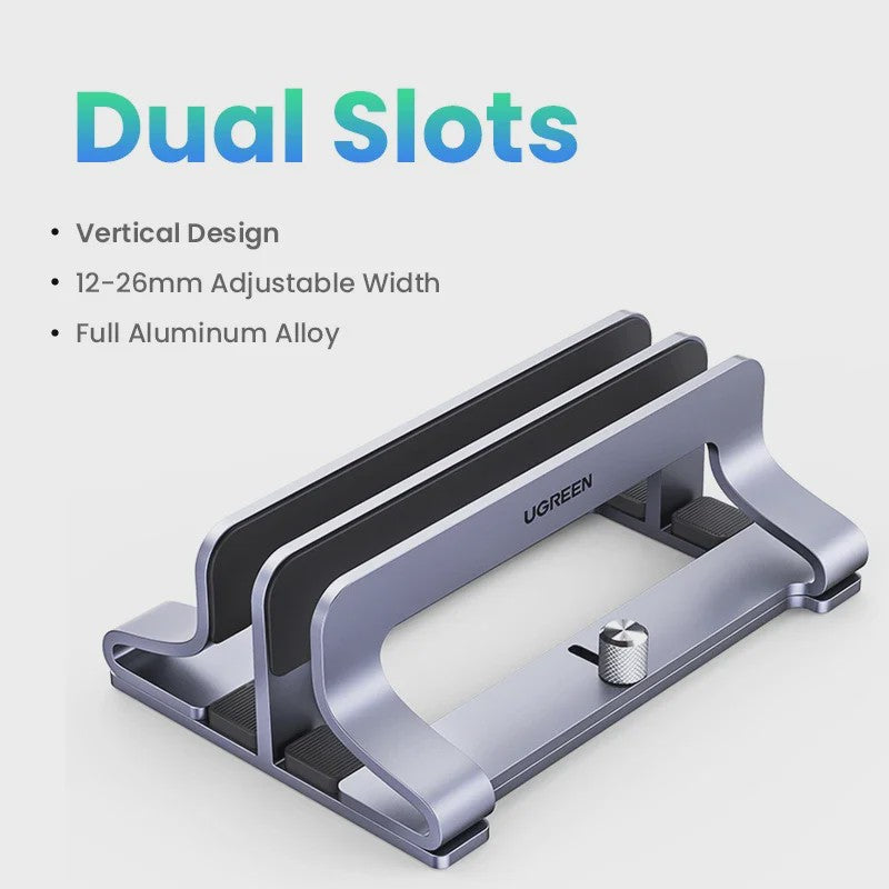 UGREEN Verticale Laptop Standaard - Aluminium, Verstelbaar voor MacBook, Laptops, Tablets & Telefoons