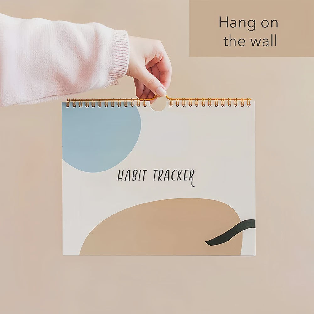 Motiverende Habit Tracker Kalender & Journal - 12 Maanden OngeДата, Plan Je Doelen
