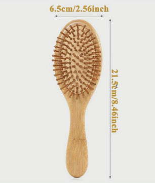 Natuurlijke Bamboe Haarborstel met Luchtkussen - Anti-statisch, Ontklittend & Scalp Massage