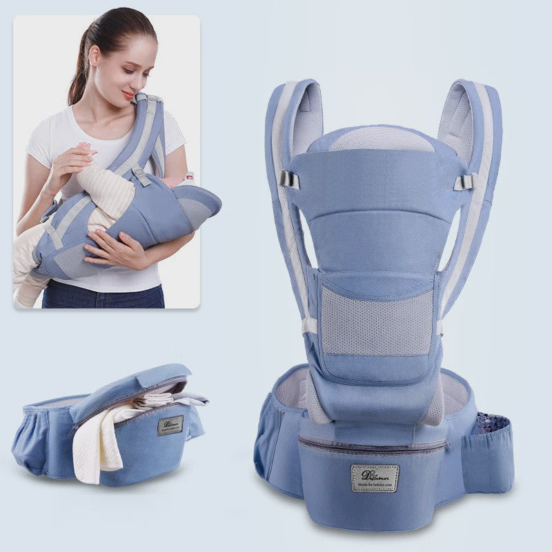Ergonomische Baby Draagzak - Heupzitje, Rugdrager & Wikkeldoek voor Baby's