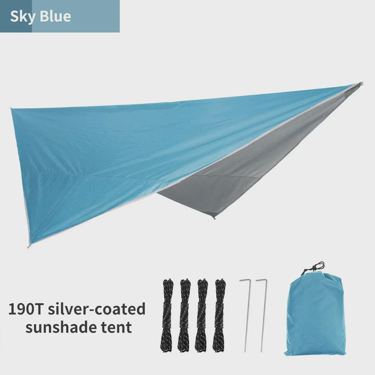 Waterdichte Tarp 340x260cm - UV-bestendig Kampeerzeil & Luifel voor Buiten