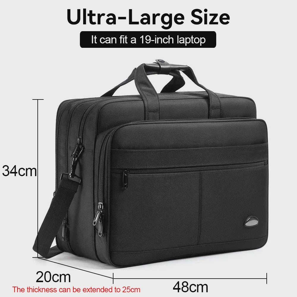 Ruime Heren Laptoptas - Zakelijk & Casual Schoudertas (15.6" - 19")