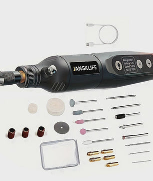 Draadloze Roterende Tool Kit: Graveerpen voor Hout, Metaal, Glas & Sieraden - DIY Mini Boormachine met USB