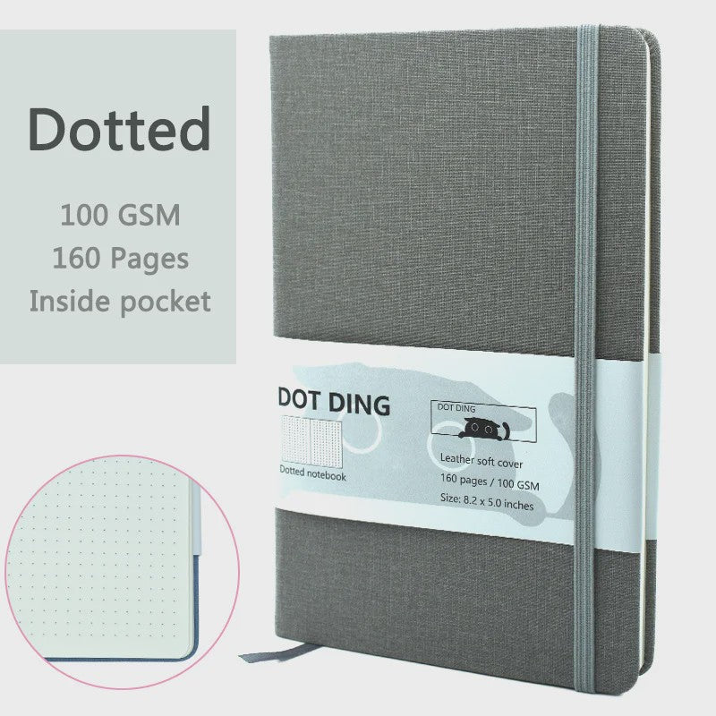 A5 Dotted Notebook met Hardcover en 100 GSM Papier - Ideaal voor Studenten, Kantoor en School