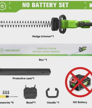 ONEGREEN 2000W Accu Heggenschaar - 510mm Snoeimes, 180° Verstelbaar, Makita 18V Compatibel