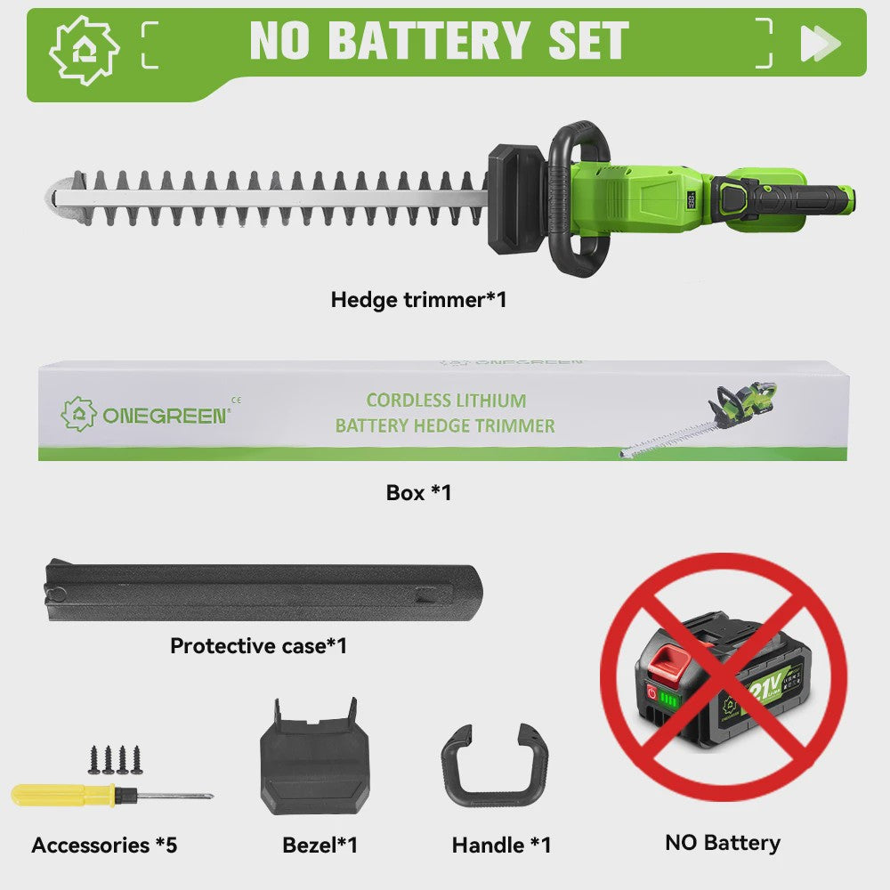 ONEGREEN 2000W Accu Heggenschaar - 510mm Snoeimes, 180° Verstelbaar, Makita 18V Compatibel