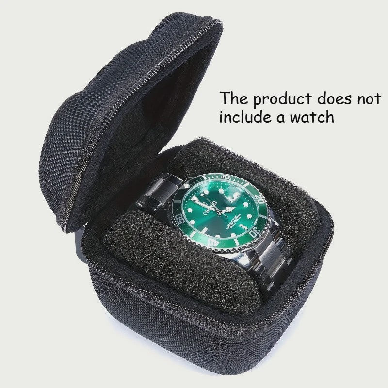 Zwarte Horloge Opbergdoos - Hardcase met Zachte Kussens en Fluweel Voering