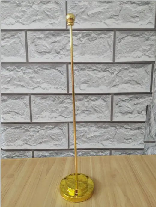 Algerijnse Bureauvlag met Metalen Voet (Goud of Zilver) 14x21cm