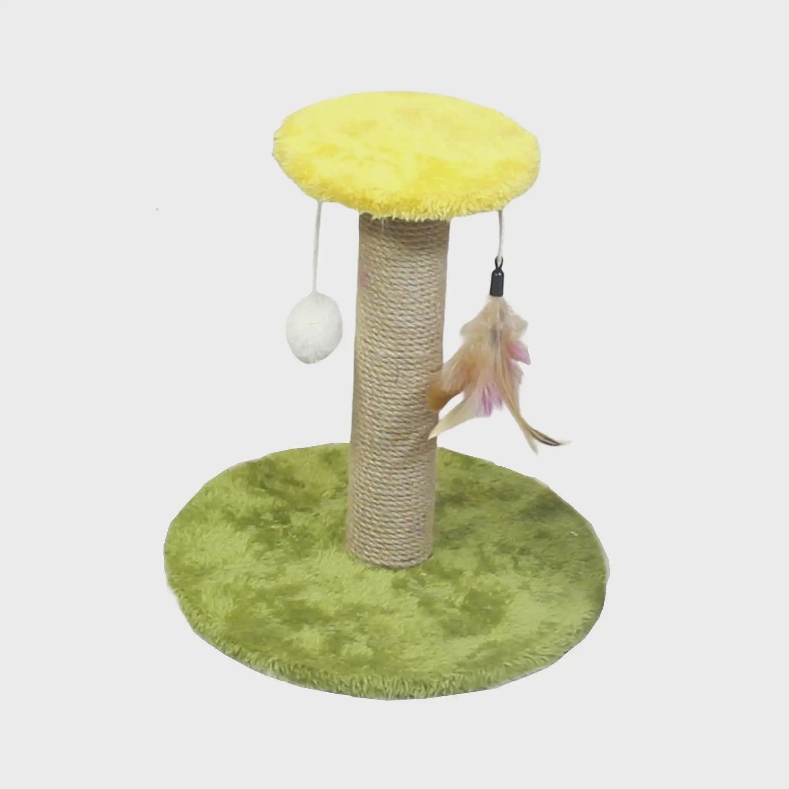 Kattenkrabpaal met Sisal Touw en Speeltjes - Beschermt uw Meubels