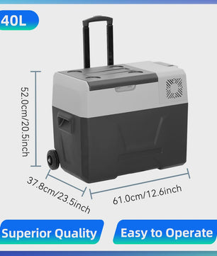 Podofo Draagbare Auto Koel-/Vriesbox 30L-50L - Compressor Koelkast voor Camping & Reizen