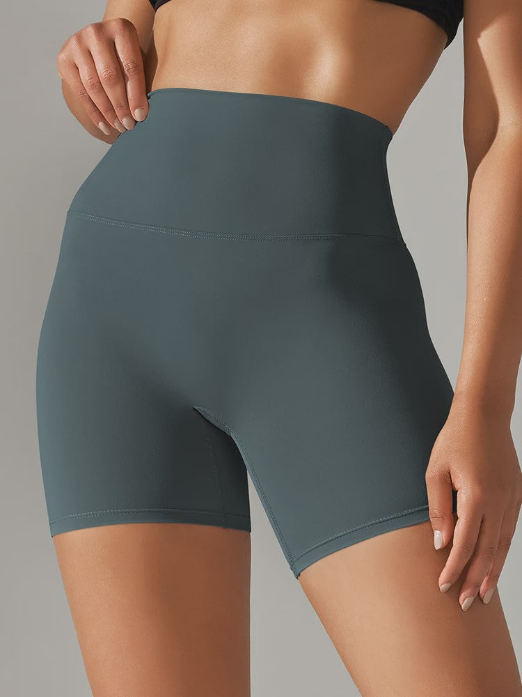 Dames Sportshorts Hoge Taille Squat Proof - Sneldrogend voor Yoga, Fitness & Fietsen