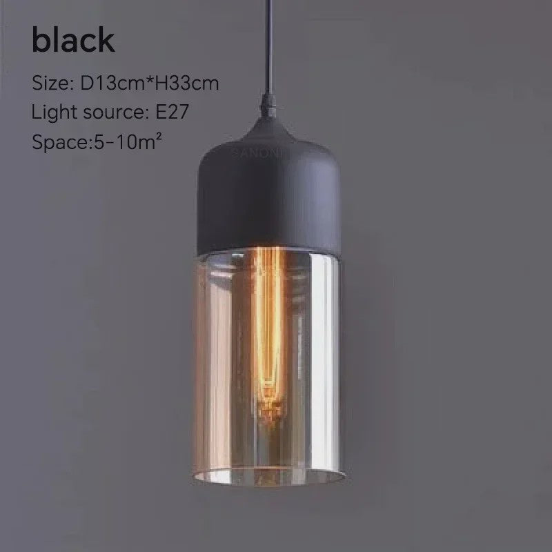 Scandinavische Houten LED Glas Hanglamp - Modern Design voor Woonkamer, Slaapkamer & Eetkamer