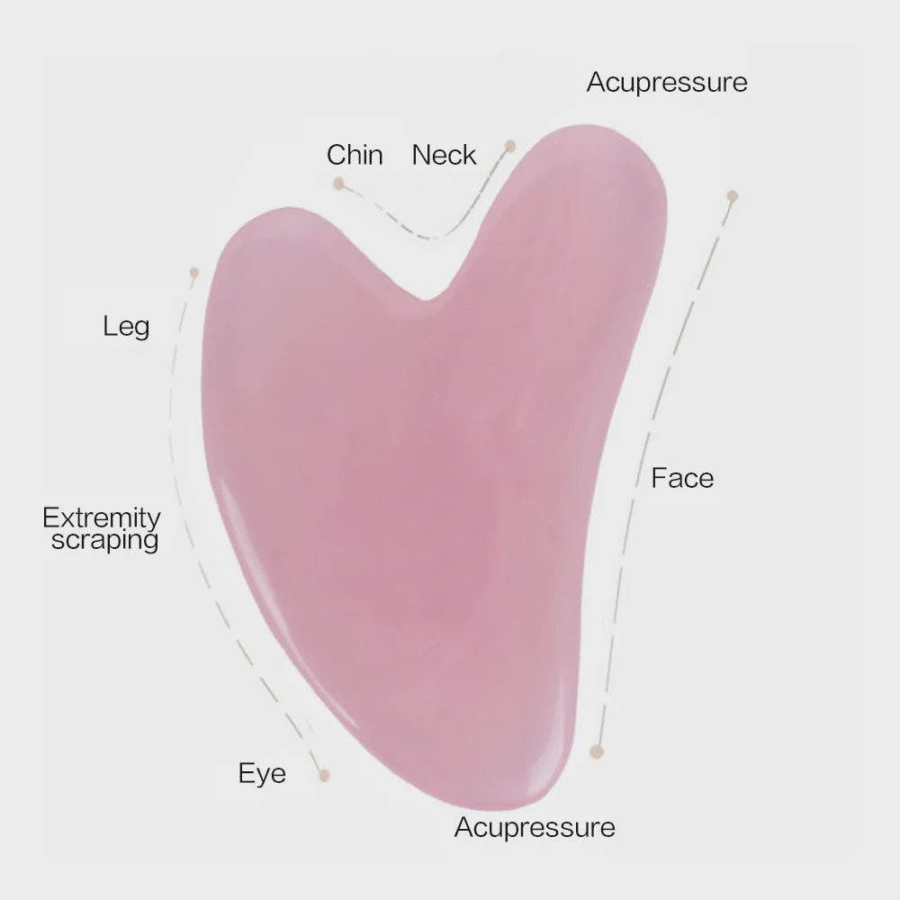 Roze Jade Roller & Gua Sha Set - Gezichtsmassage voor Rimpels en Wallen