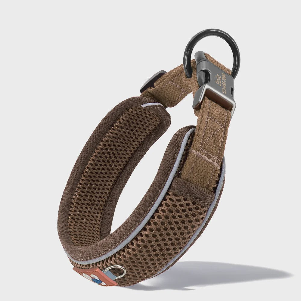 Gepersonaliseerde Hondenhalsband - Ademend Mesh, Reflecterend & Duurzaam