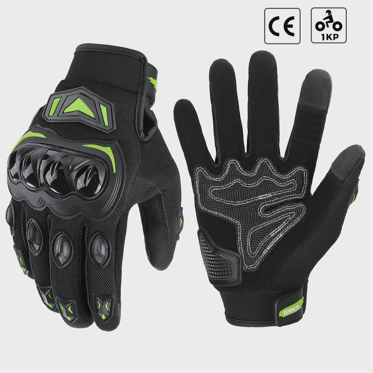 KEMIMOTO Zomer Motorhandschoenen met CE Knokkelbescherming en Touchscreen Functie