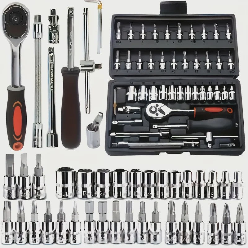 150-delige Multifunctionele Autoreparatie Gereedschapskist - Complete Mechanische Toolkit