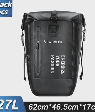 Waterdichte Fietstas 27L - Grote Capaciteit Achterdrager Bagage voor Fiets & E-bike