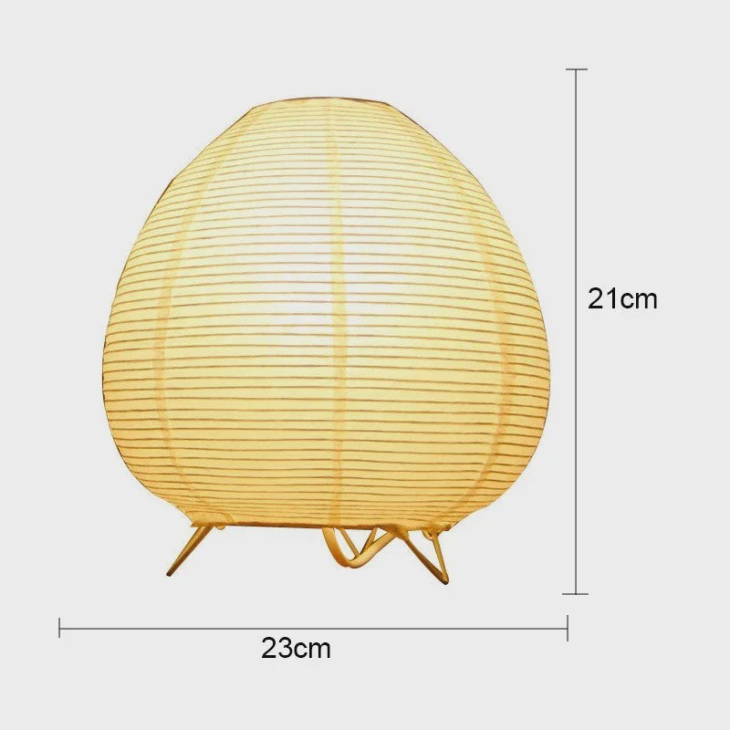Japanse Rijstpapieren Tafellamp met LED - Sfeervolle Verlichting voor Woonkamer, Slaapkamer & Bureau