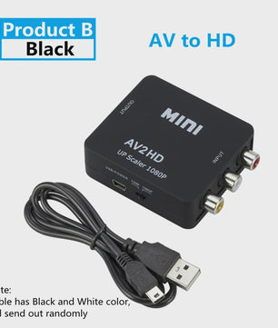 Mini HDMI naar RCA AV Converter met Upscaler - Full HD 1080P