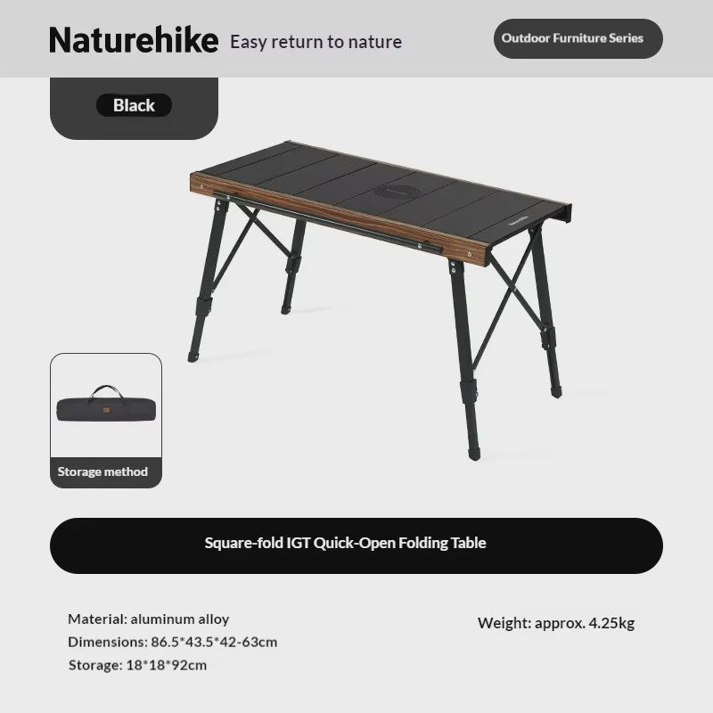 Naturehike IGT Modulaire Aluminium Vouwtafel - Snel Opzetbaar voor Camping & BBQ