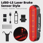 Slimme Fietslamp Achterlicht met Laser & Rem sensor - USB Oplaadbaar, Waterdicht