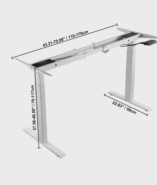 Elektrisch Sta-Bureau Frame: Verstelbaar Werkstation voor Thuis of Kantoor