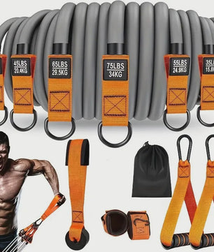 Professionele Weerstandsband Set met Handvatten - Krachttraining, Body Shaping & Fitness