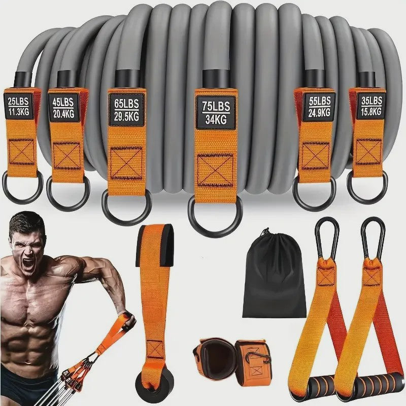 Professionele Weerstandsband Set met Handvatten - Krachttraining, Body Shaping & Fitness