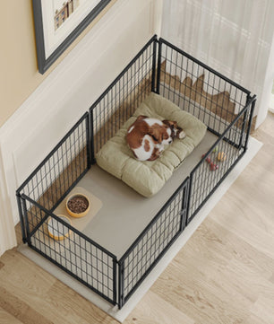 Modulaire Hondenkennel 120x60x60cm - Zwart Metaal met PVC Coating & Veilige Deur